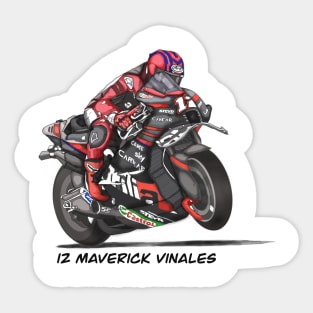 Drawing of MotoGP No 12 Maverick Vinales Sticker